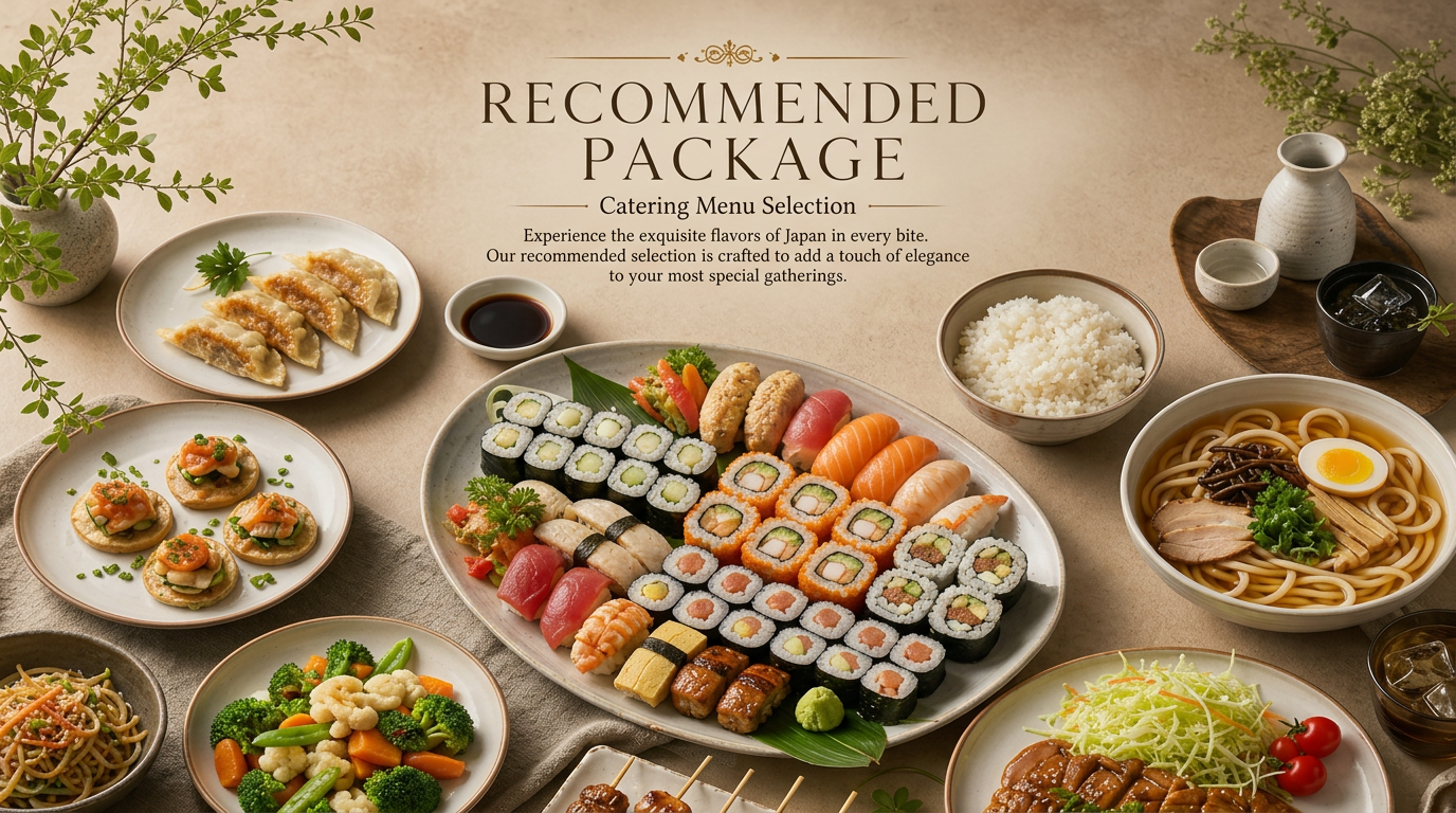 Japanese buffet spread